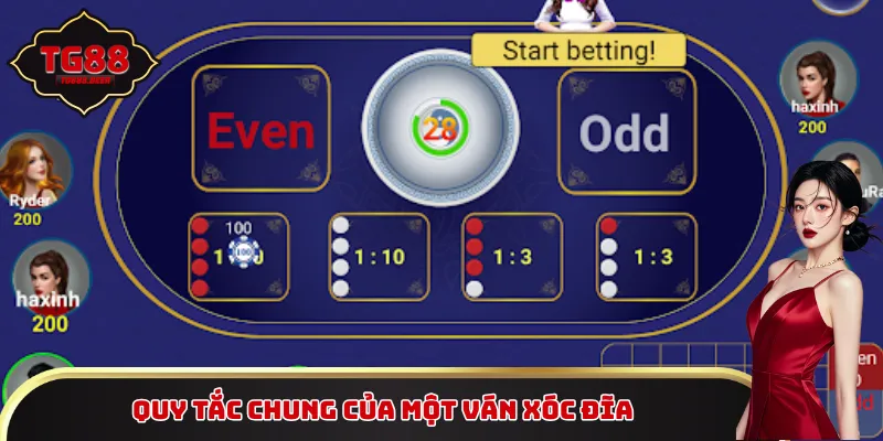 Quy tắc chung của một ván Xóc Đĩa